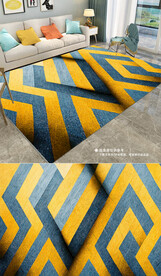 北欧现代艺术几何抽象地毯地垫
