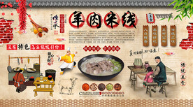 羊肉米线背景墙
