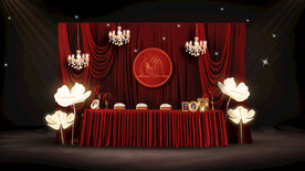 红色婚礼签到区