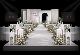  白色系婚礼仪式区