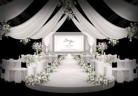 白色系婚礼仪式区