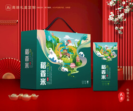 大米包装 稻米礼盒