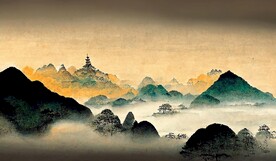 中国风现代创意山水装饰画