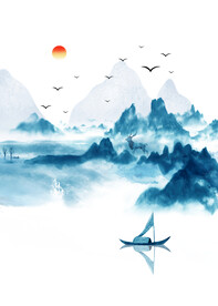 高清水墨山水背景