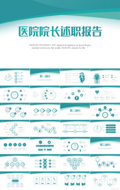 蓝色医疗医院院长述职报告PPT