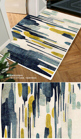 复古美式轻奢抽象花纹地垫地毯