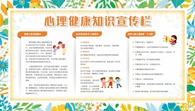 儿童心理健康教育展板