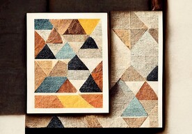 现代简约抽象几何复古地毯地垫