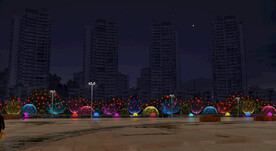 春节街道亮化PSD分层效果 