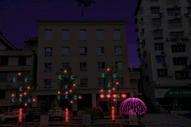 春节街道亮化PSD分层效果 