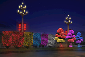 春节街道亮化PSD分层效果 