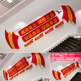 商会宗旨楼道文化墙