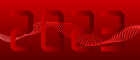 跨越2023新年数字动感曲线红
