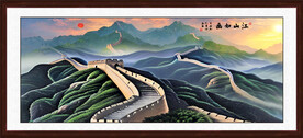 万里长城旭日东升