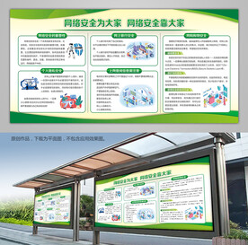 网络安全知识科普灯箱宣传栏海报
