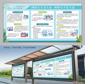 网络安全知识科普宣传栏海报展板