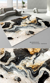 现代简约抽象复古艺术地毯地垫