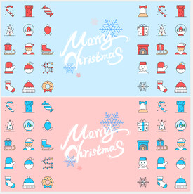 圣诞AI矢量图标