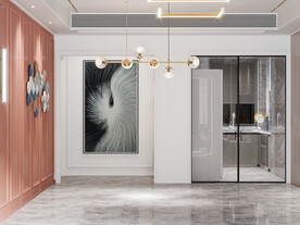 现代极简 轻奢餐厅 空场景