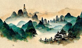 新中式禅意山水风景装饰画