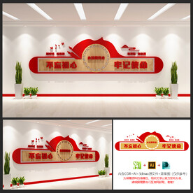 不忘初心文化墙