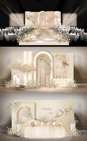 香槟色婚礼效果图