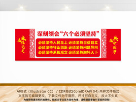 六个必须坚持党建文化墙