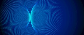 蓝色科技发光圆弧粒子点阵背景