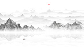 中式水墨画背景墙