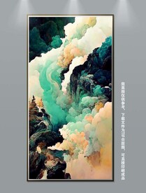 现代中国风水墨抽象艺术装饰画