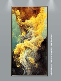 中国风立体抽象艺术玄关装饰画