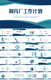 蓝色医疗制药厂工作计划PPT