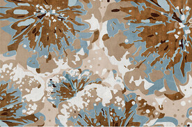 抽象花朵图案地毯