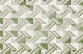 灰绿色几何色块地毯图案