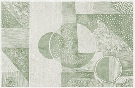 灰绿色几何图案地毯