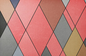 现代菱形色块地毯