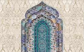 伊斯兰抽象花纹花边背景墙壁画