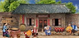 bingbiang面餐饮背景墙