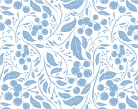 叶子花卉四方连续图案