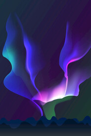 极光山峰彩色绿青蓝紫色背景