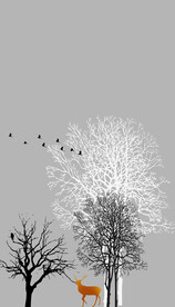 高清分层透明底推拉门打印图