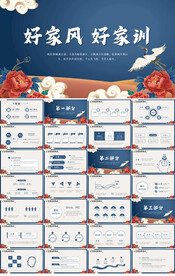 中国风传统美德家风家训PPT