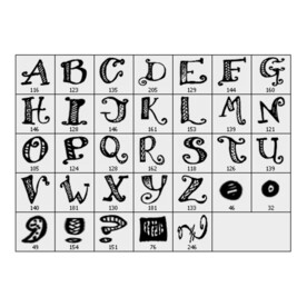 33款涂鸦字母符号笔刷