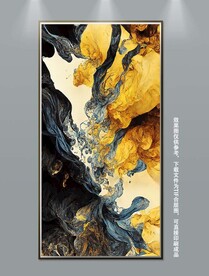 抽象艺术玄关装饰画