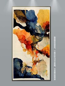 现代抽象玄关装饰画