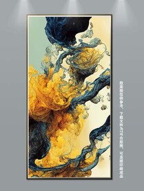 抽象艺术玄关装饰画