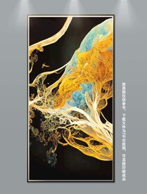 新中式抽象艺术玄关装饰画