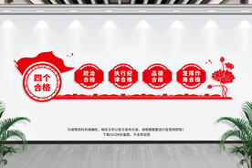 四个合格文化墙