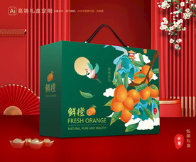 橙子包装 脐橙礼盒