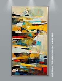 现代抽象立体玄关装饰画